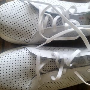 Ryka White and Black Polka Dot Sneakers